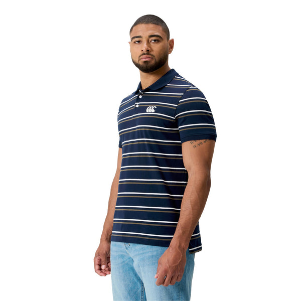 Canterbury - Mens - Yarn Dye Stripe Polo - Navy