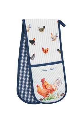 Thomas Cook - Oven Glove - Chooks - Navy/White
