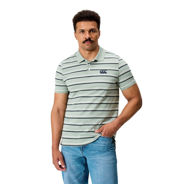 Canterbury - Mens - Yarn Dye Stripe Polo - Iceberg Green