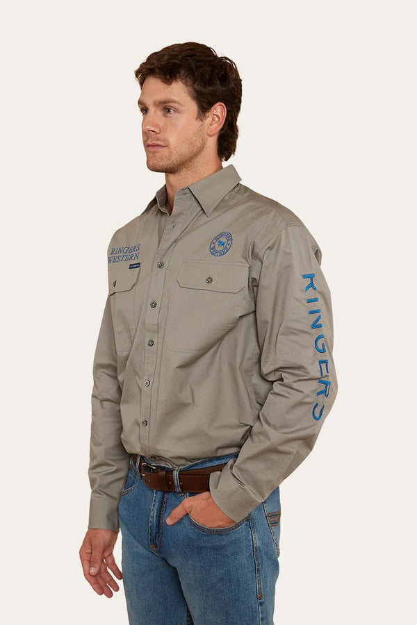 Ringers Western - Mens - Hawkeye Full Button Shirt - Grey/Snorkel