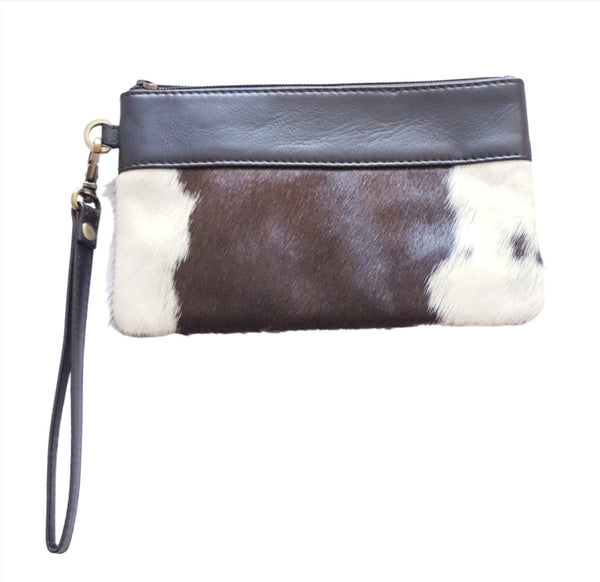 The Design Edge - Cowhide Wales Clutch Jersey - D/Brown