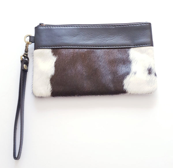 The Design Edge - Cowhide Wales Clutch Jersey - D/Brown