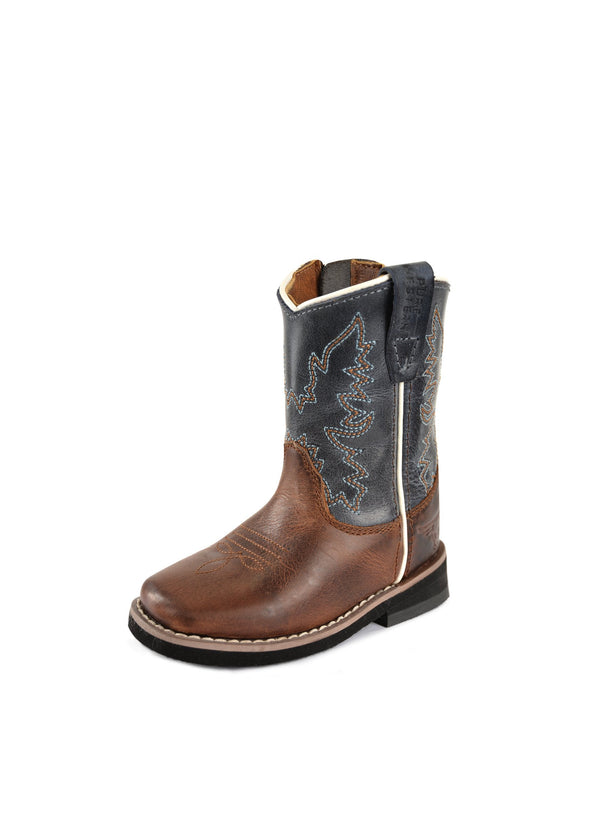 Pure Western - Toddler - High Top Boot (T) - Nash ~ Dark Br/Navy