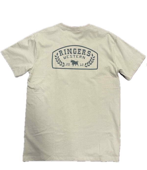 Ringers Western - Mens - Wheatbelt StockFit Tee -PaleOlive/MilGrn