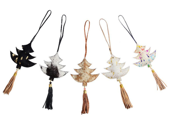 The Design Edge - Cowhide Hanging Decor - Tree - Tan