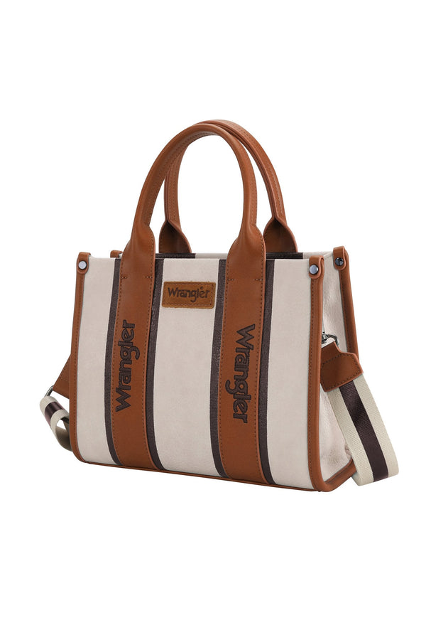 Wrangler - Contrast Logo CrossBody Bag -Tan/Natural