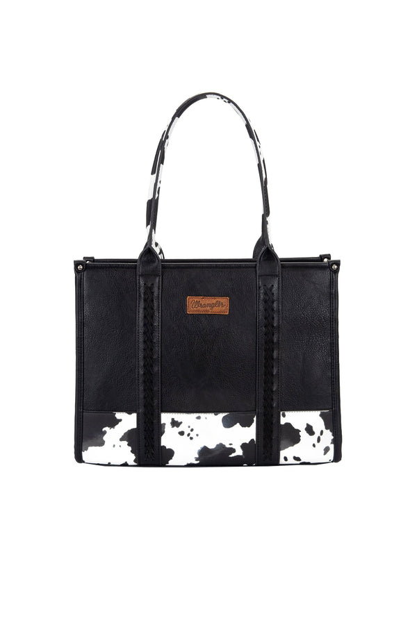 Wrangler - Cow Print Tote Bag - Black