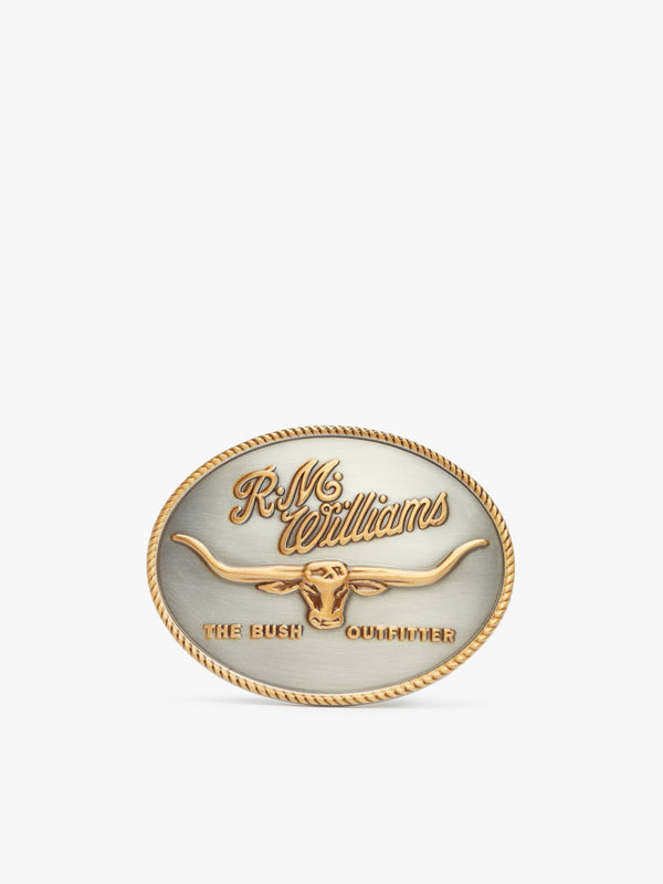 R.M.Williams - RMW Logo Buckle - Silver/Gold