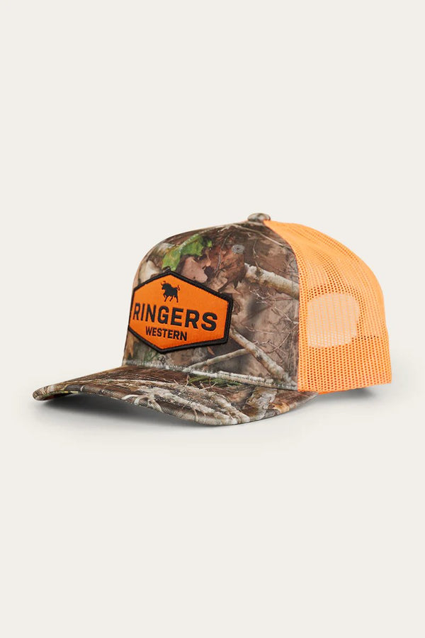 Ringers Western - Cap - Trucker - Scotty - Leaf Camo/Orang