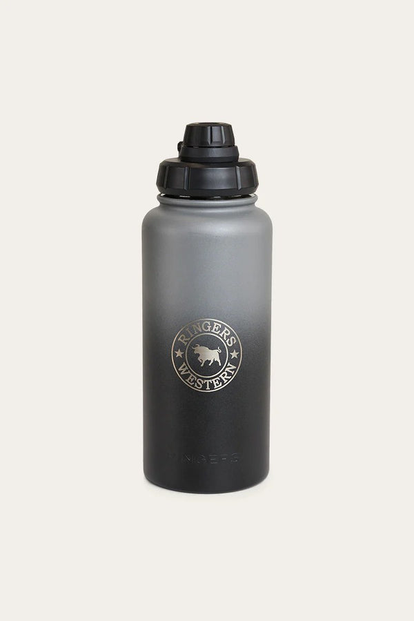 Ringers Western - Longview Drink Bottle - Black/Silver