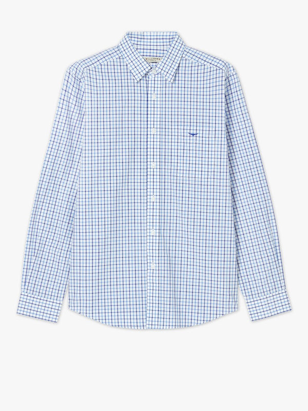 R.M.Williams - Collins Check Shirt - Pale Blue/White
