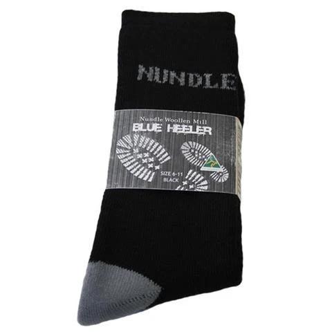 Nundle Woollen Mill - Nundle Work Socks - Black