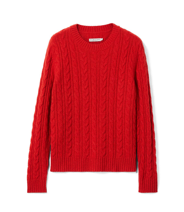 R.M.Williams - Seaforth Cable Knit - Cherry Red