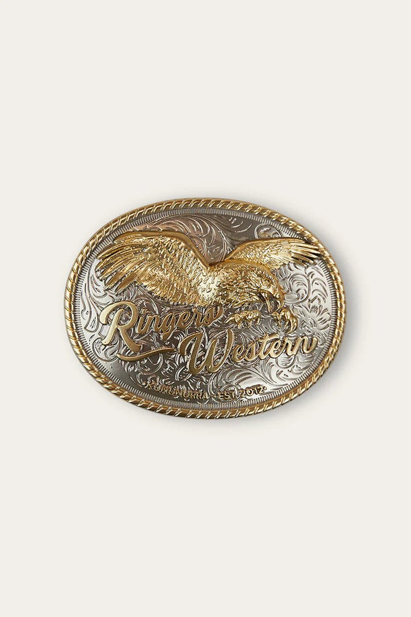 Ringers Western - Eagle Belt Buckle - Gold/Silver