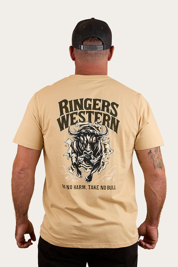 Ringers Western - Mens - Do No Harm Take No Bull Loose Tee-D/Sand