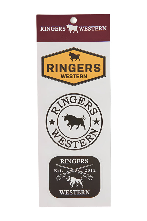 Ringers Western - Logo Sticker (3 Pack) - Shotgun