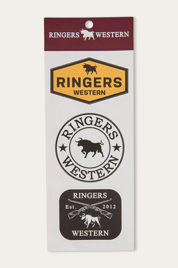 Ringers Western - Logo Sticker (3 Pack) - Shotgun
