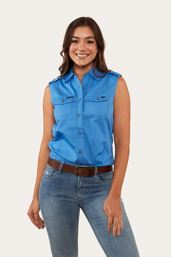 Ringers Western - Pentecost Sleeveless Shirt - Blue