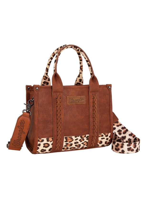 Wrangler - Leopard Print Crossbody Bag - Tan