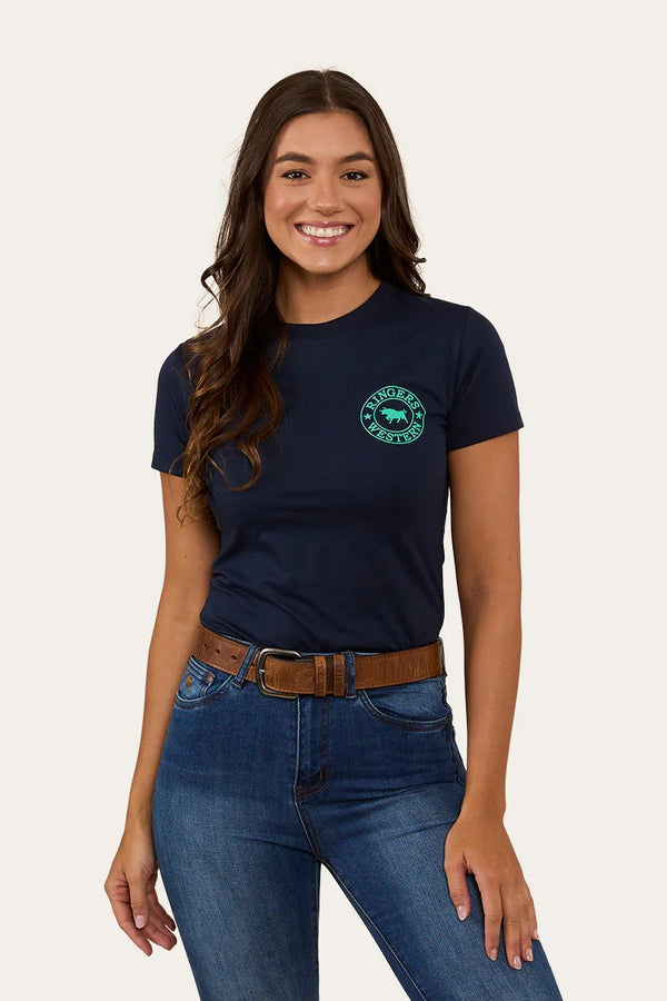 Ringers Western - Signature Bull Classic Tee - Navy/Mint