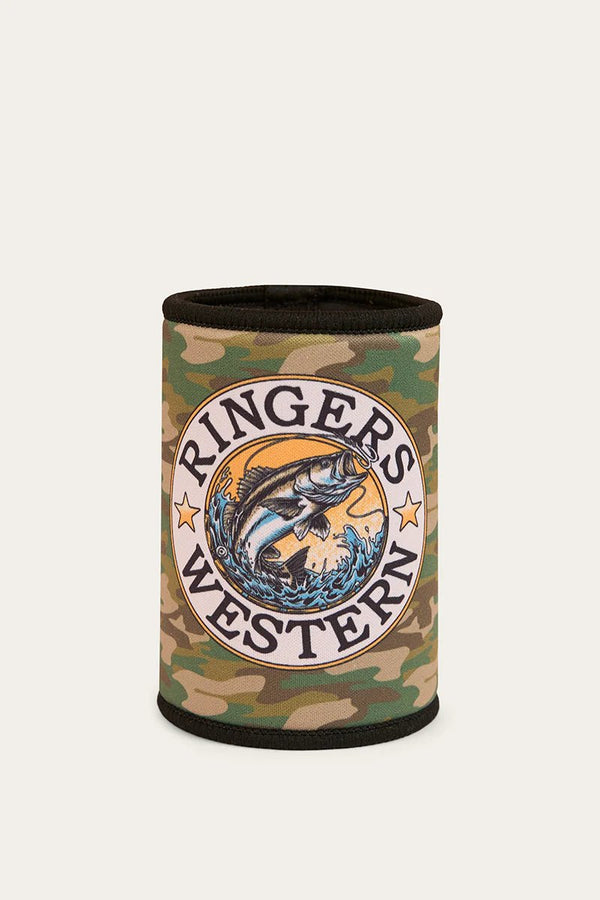 Ringers Western - Buckin Barra Stubby Cooler - Camo