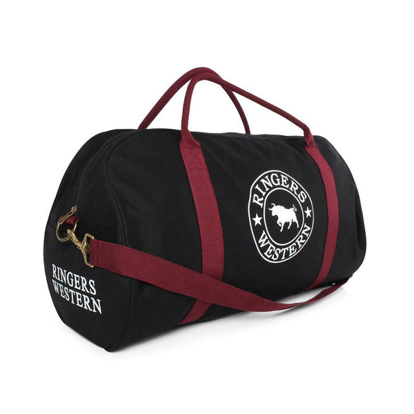 Ringers Western - Gundagai Duffle Bag - Black/Maroon
