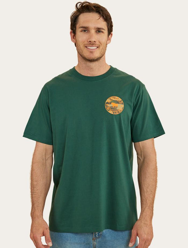 Ringers Western - Signature Bull Loose Tee - Pine/Camo