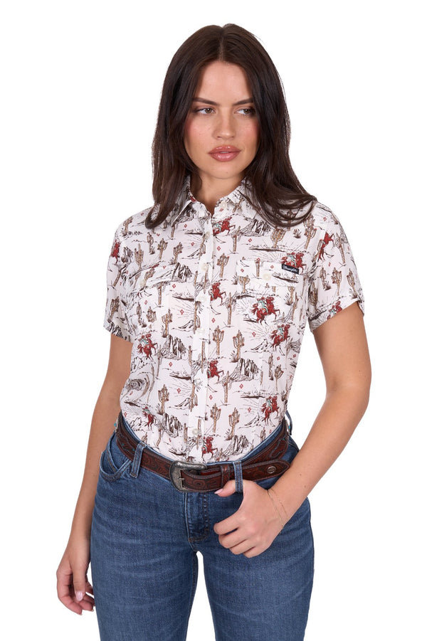 Wrangler - Womens - Celeste S/Sleeve Shirt - Egret
