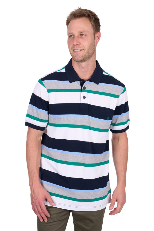 Thomas Cook - Mens - Paul Polo - Navy/Grey Marle