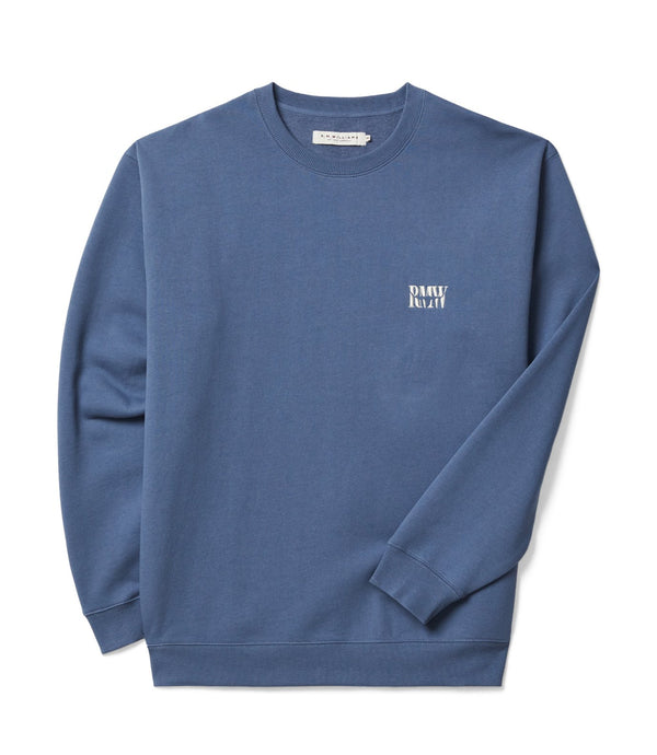 R.M.Williams - Mens - Branded Crew Sweatshirt - Blue