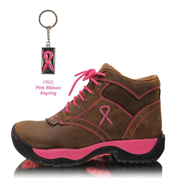 Twisted X - Womens - All Around Lace Up Boot - Pink/Saddle