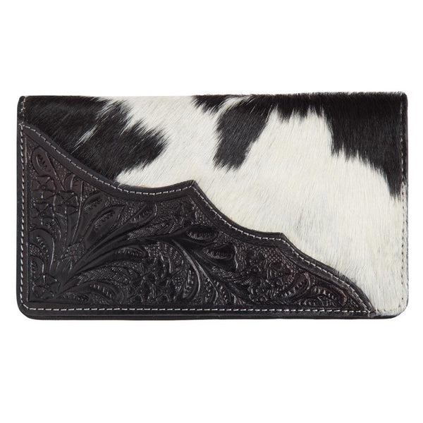 The Design Edge - Cowhide Tooled Calama Slim Wallet -Black