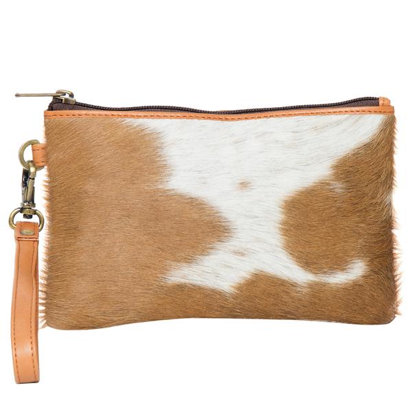 The Design Edge - Cowhide Toronto Clutch Jersey - Tan