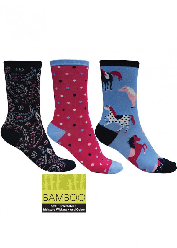 Thomas Cook - Bamboo Socks 3 Pack - Pink Multi
