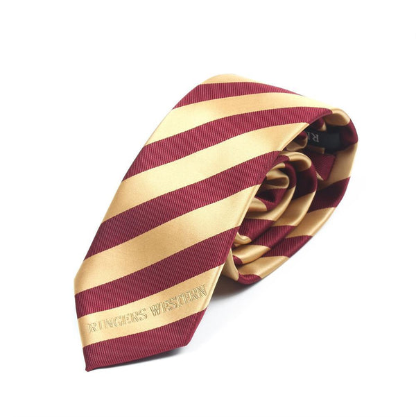 Ringers Western - Tie - Flemington Stripe - Burgundy