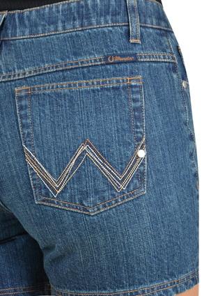Wrangler - Womens - Q-Baby Ultimate Short - Mid Town Blue