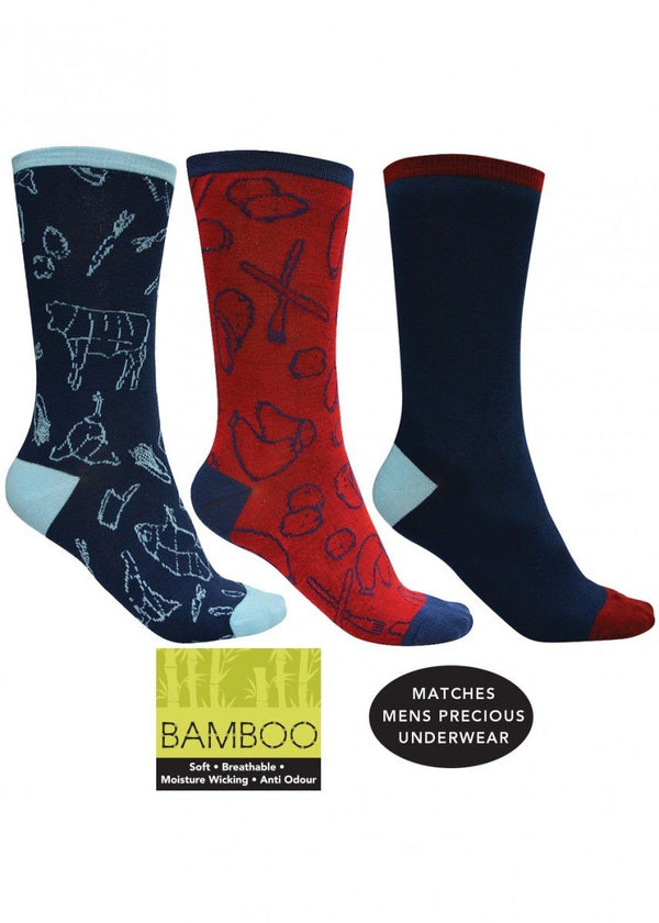 Thomas Cook - Bamboo Socks 3 Pack - Blue Multi