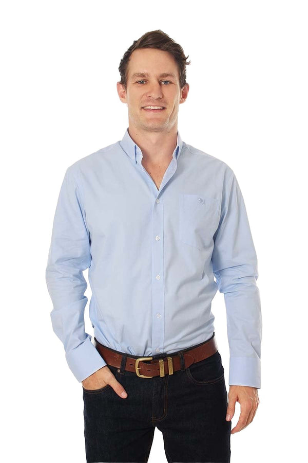 Ringers Western - Heritage Plain Twill Dress Shirt-ChmBlue