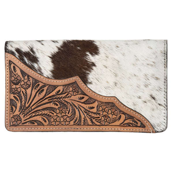 The Design Edge - Cowhide Tooled Calama Slim Wallet -Brown
