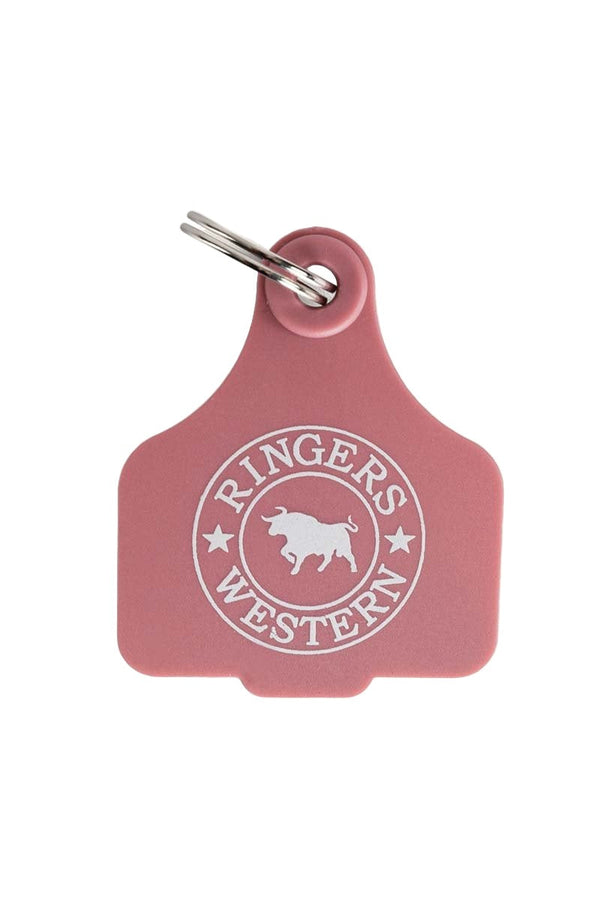 Ringers Western - Cattle Tag Keyring - Dusty Rose